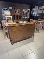 KNS-132 135’lik lükens ayaklı 3 kapaklı gürgen kaplama konsol modeli